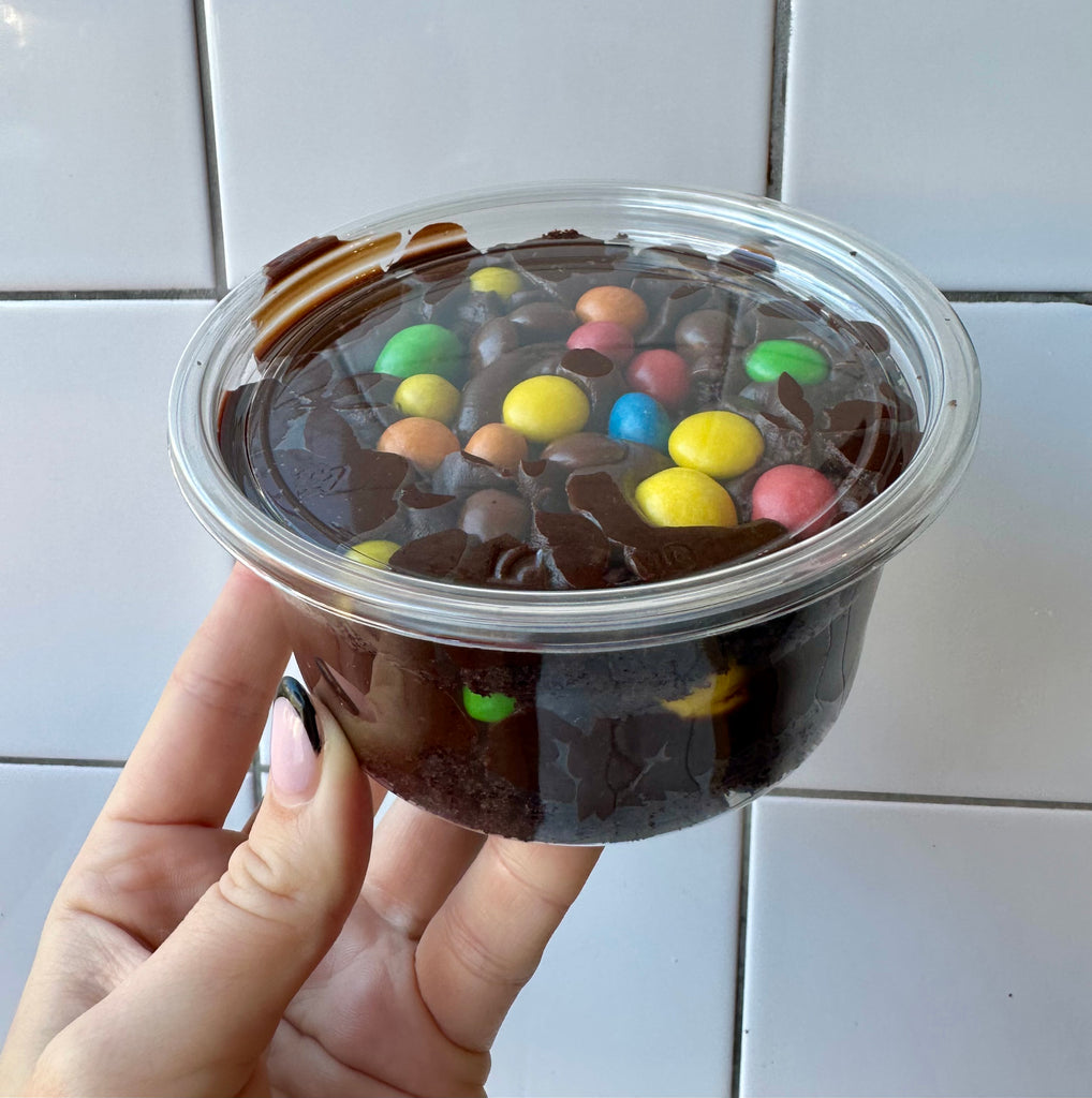 Chocolate Fudge M&M Cake Jar