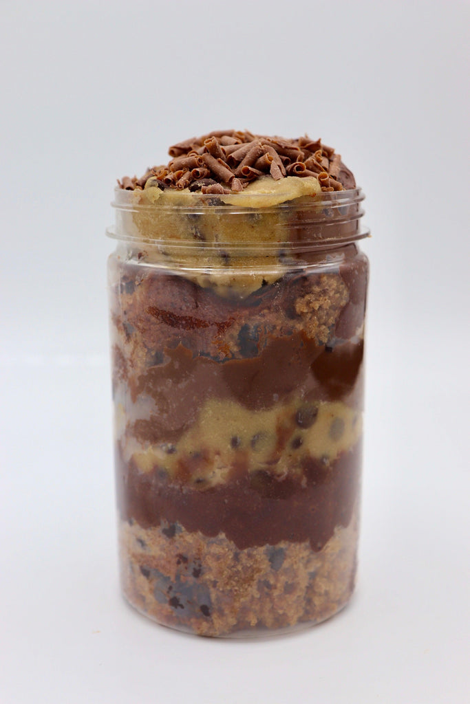 Banana Nutella Cookie Dough Cake Jar - Buzzy Bee Bakery 