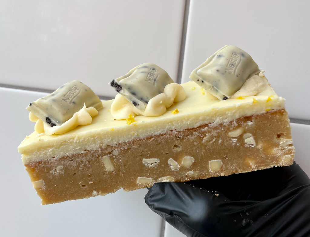 White Choc & Raspberry Blondie